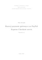 prikaz prve stranice dokumenta Razvoj payment gateway-a za paypal express checkout servis