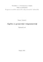 prikaz prve stranice dokumenta Algebra u geometriji i trigonometriji