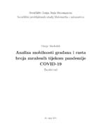 prikaz prve stranice dokumenta Analiza mobilnosti građana i rasta broja zaraženih tijekom pandemije Covid-19