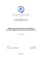 prikaz prve stranice dokumenta Primjena geoprostorne baze podataka u lociranju odgovarajuće zdravstvene ustanove