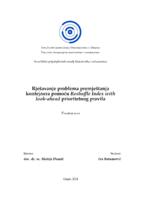 prikaz prve stranice dokumenta Rješavanje problema premještanja kontejnera pomoću Reshuffle Index with Look-Ahead prioritetnog pravila