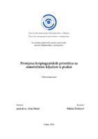 prikaz prve stranice dokumenta Primjena kriptografskih primitiva sa simetričnim ključem u praksi