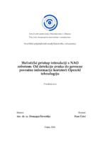 prikaz prve stranice dokumenta Holistički pristup interakciji s NAO robotom: od detekcije zvuka do govorne povratne informacije koristeći OpenAI tehnologiju